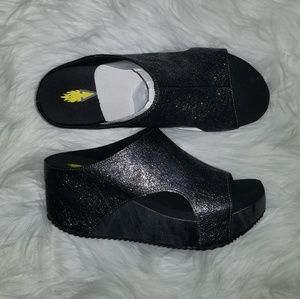 Volatile Pewter Platform Wedges